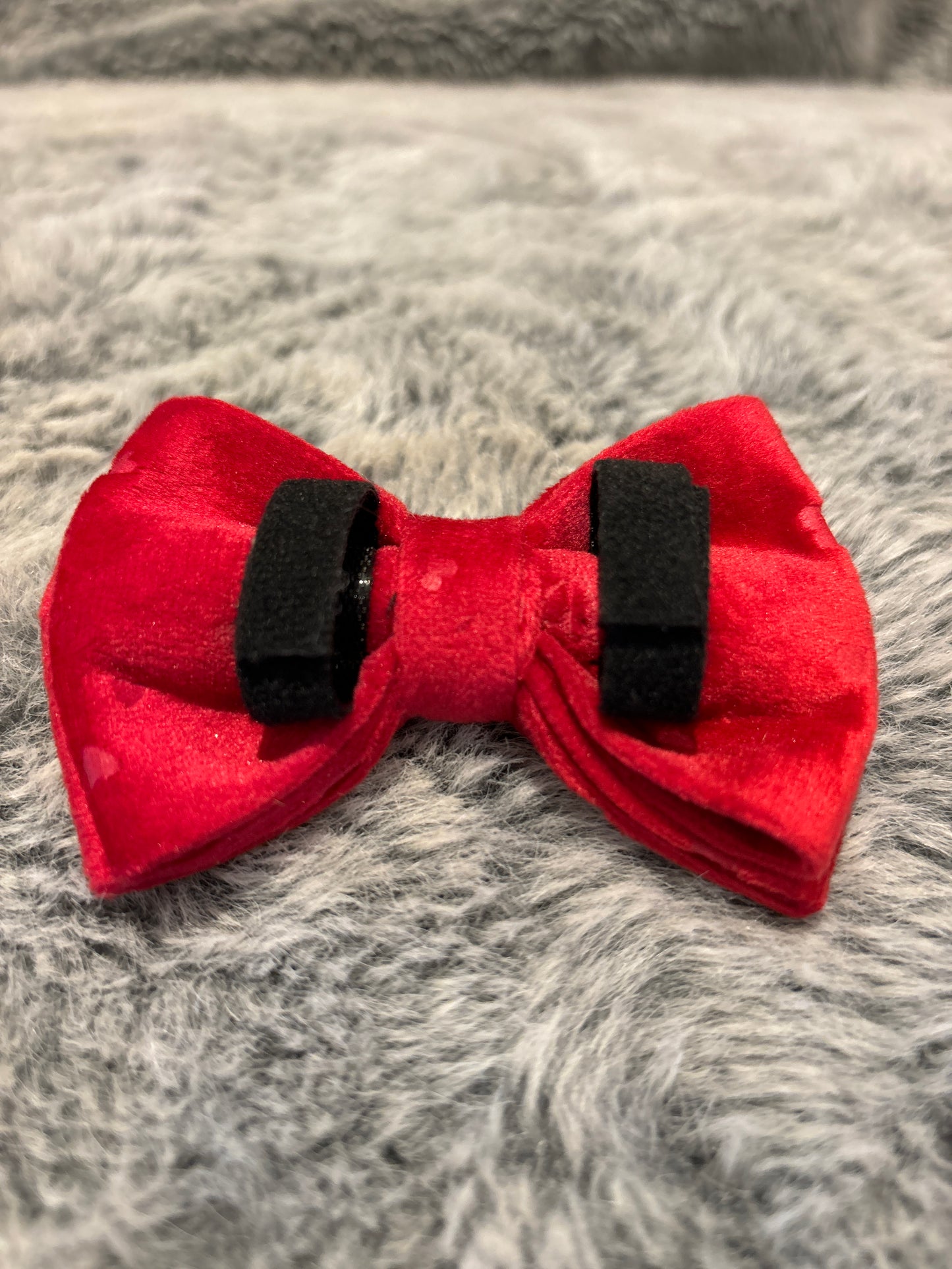 Hearts Velvet Bow Tie