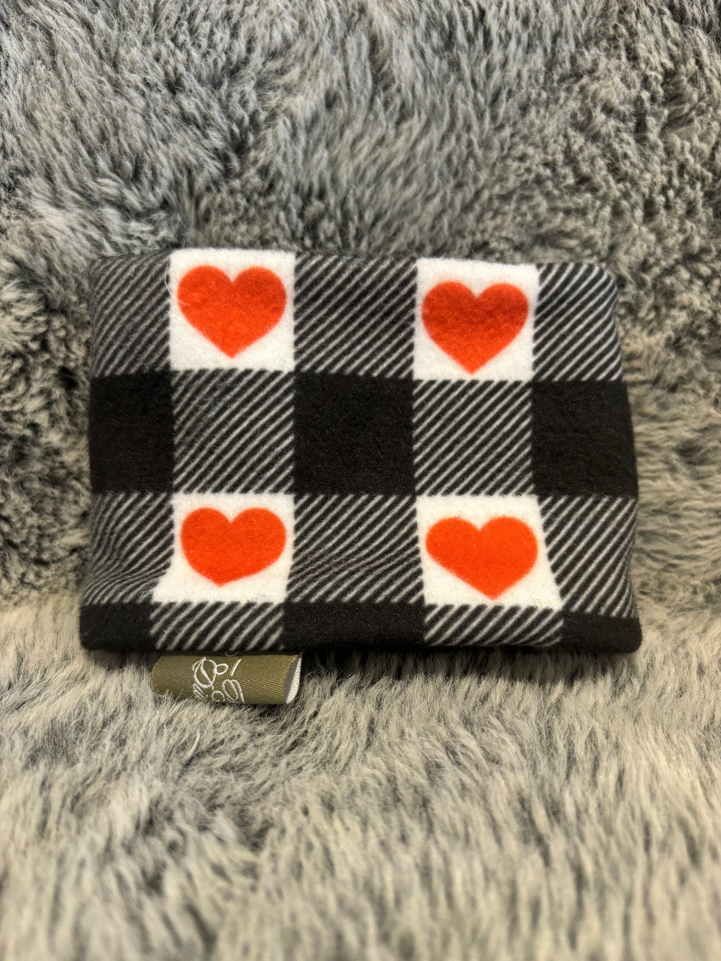 Gingham Hearts Fleece Snood